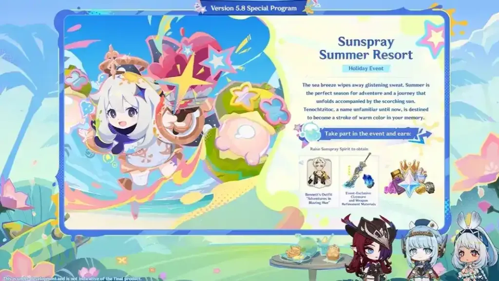 تحديث Genshin Impact 5.8 يقدّم Easybreeze Resort وشخصية Ineffa 2 GENSHIN IMPACT 5.8