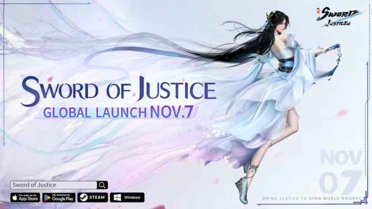 نُشر جدول الإطلاق العالمي للعبة MMORPG "Sword of Justice" 2 Sword of Justice